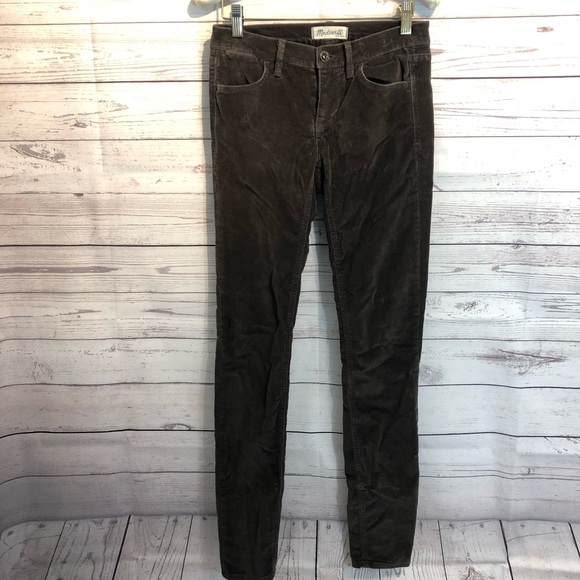 Madewell Corduroy Skinny Brown Jeans - Picture 2 of 8